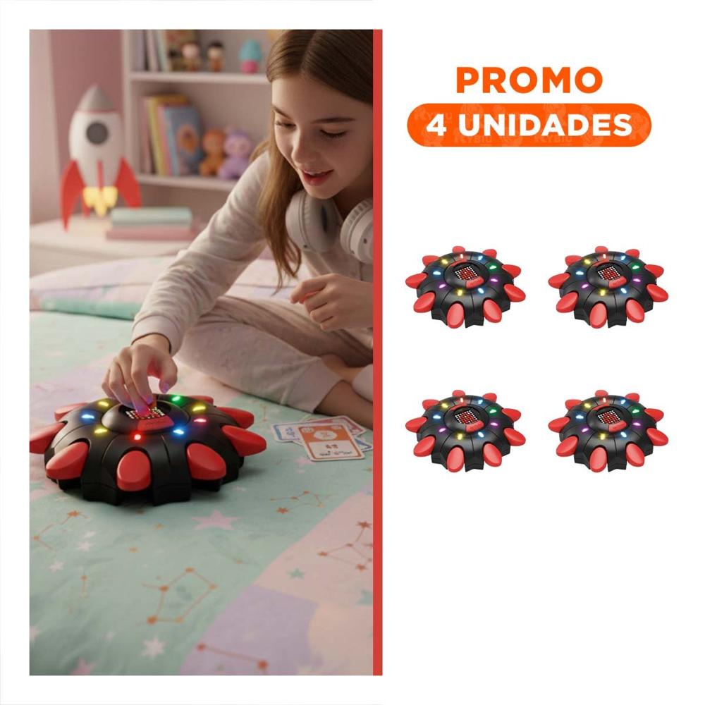 Pack4 Reto Moderno de Mesa Negro para Encuentros en Casa con Amigos Y+Regalo Sticker