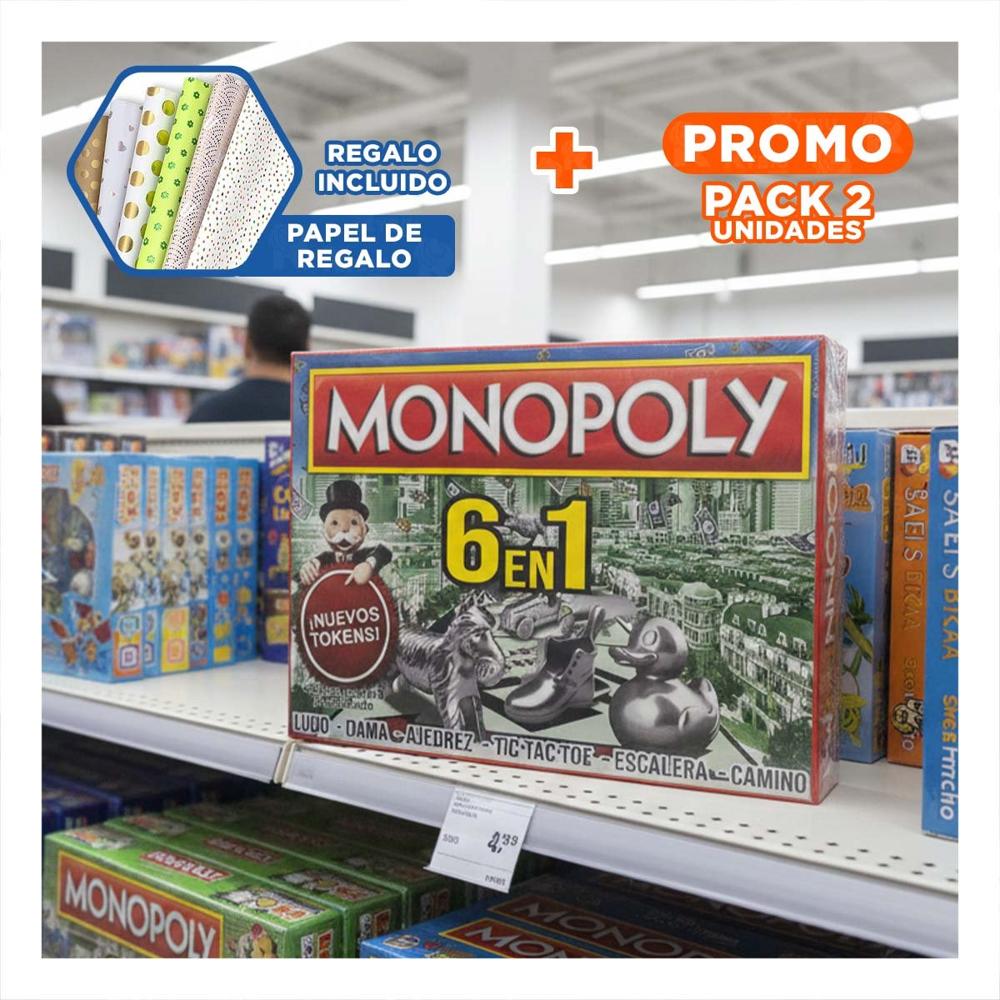 Pack2 Entretenimiento De Mesa Verde Multifuncional y Momentos Compartidos Y+Papel Regalo