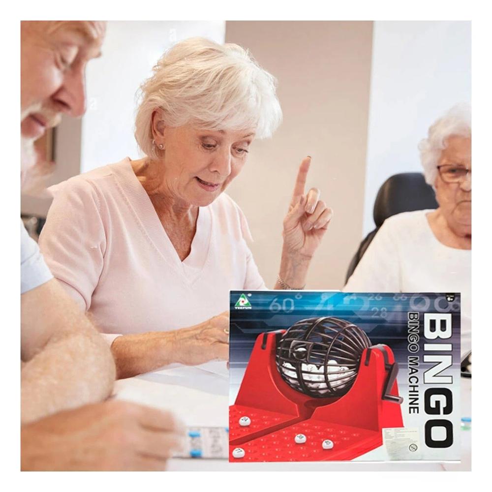 Sistema de Bingo Machine Rojo para Sorteos Recreativos Y+Ligas Regalo