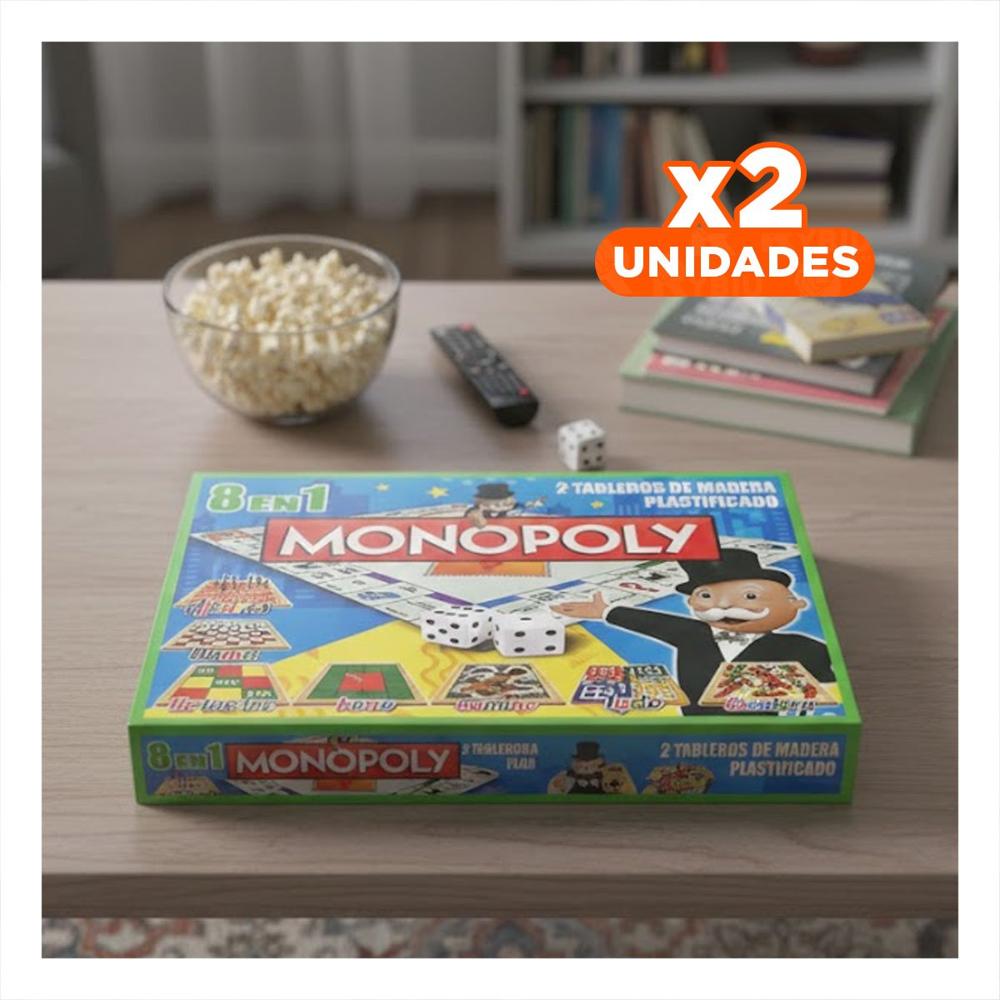 Pack2 Propuesta Social Multicolor para Hogar con Mesa Clasica y Diversion Y+Regalo Sticker