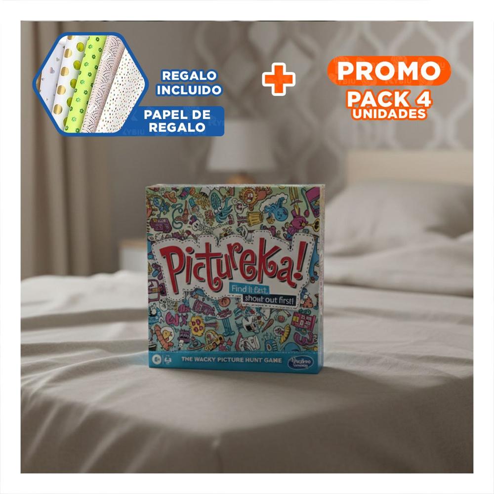 Pack4 Entretenimiento de Mesa Multicolor para Reuniones y Diversion Social Y+Papel Regalo