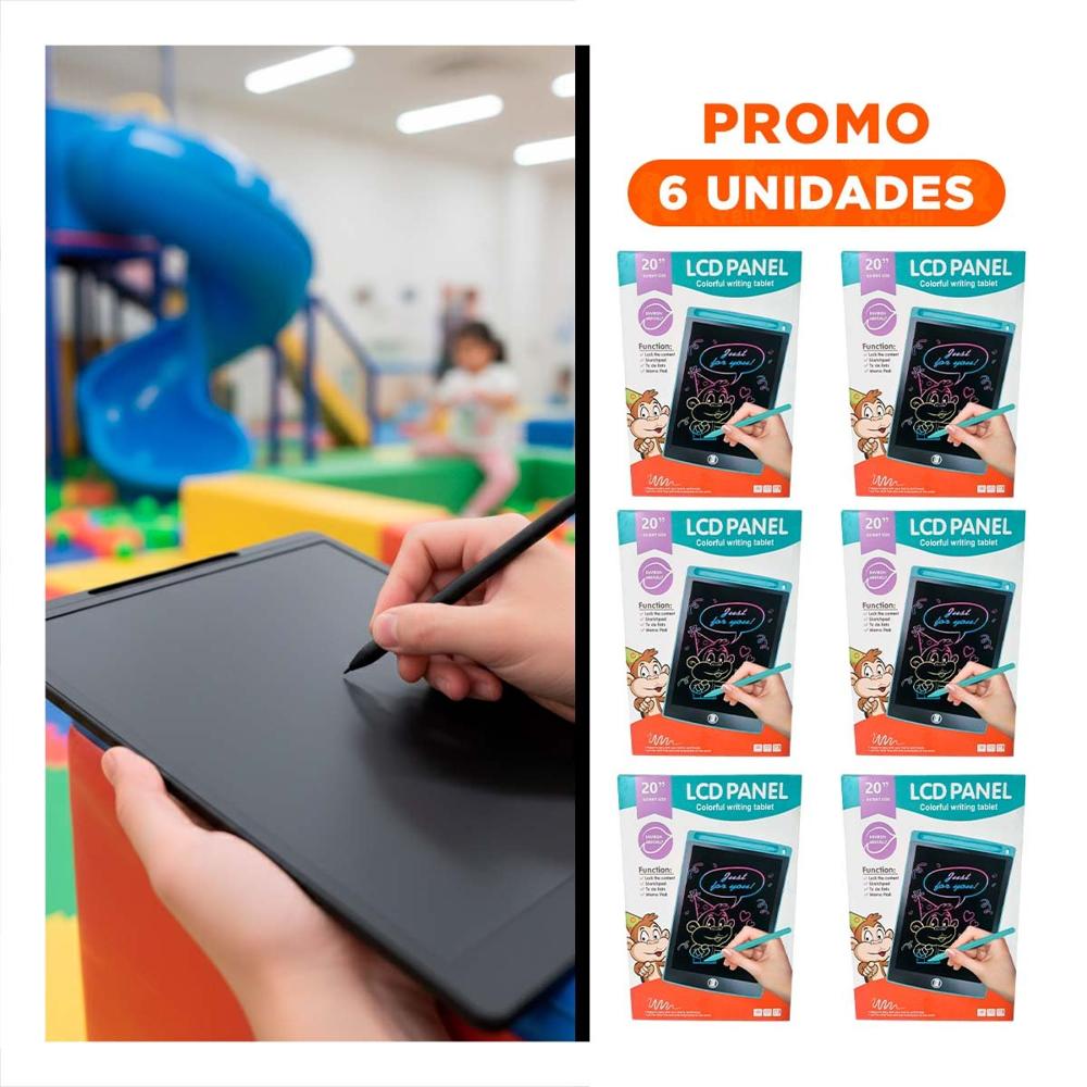 Pack6 Base Digital de Dibujo y Escritura 20 Pulgadas Negro para Practica