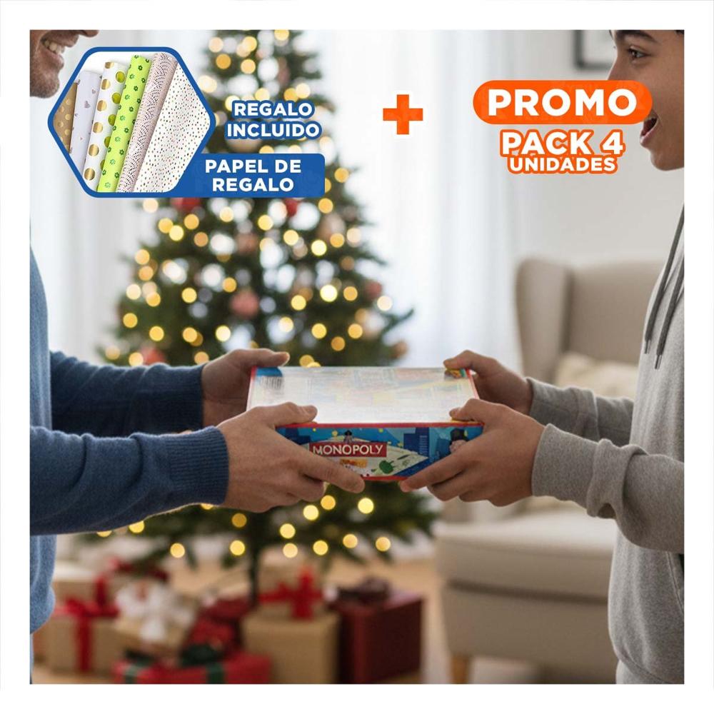 Pack4 Completo De Mesa Multicolor con Reuniones en Casa Y+Papel Regalo