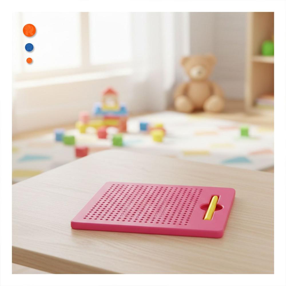 Base Magnetica Rosada para Escritorio de Oficina y Organizacion en Hogar