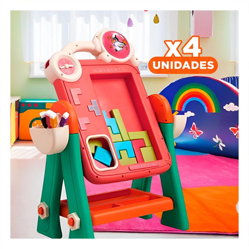 Pack4 Modulo Creativo 2 en 1 con Juego Tetris para Juego Didactico