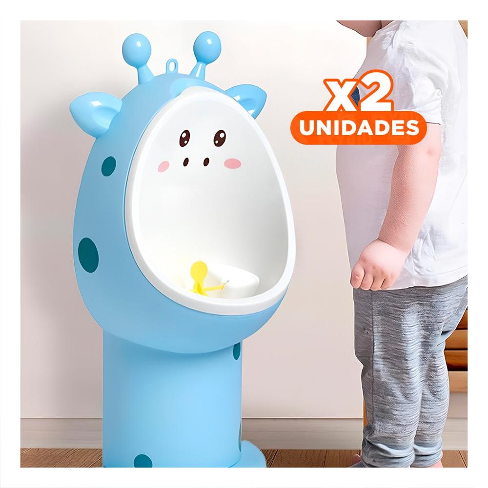 Pack2 Inodoro Infantil de Firaja con Material Durable y Facil Limpieza Celeste Y+Papel Regalo