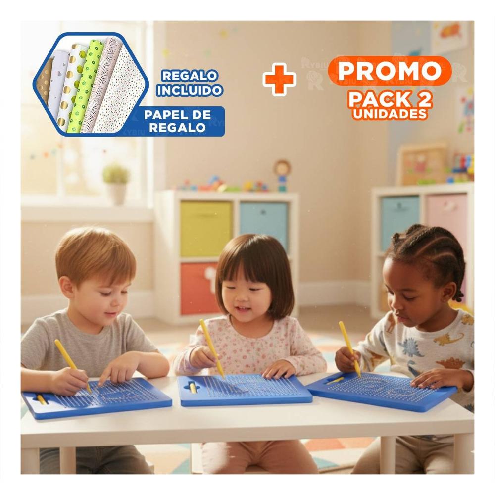 Pack2 Lamina Visual Magnetica Azul para Organizar en Oficina Y+Papel Regalo