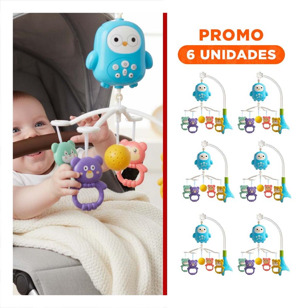 Pack6 Barra Para Cochecito Con Juguetes Colgantes De Animales Para Uso Diario