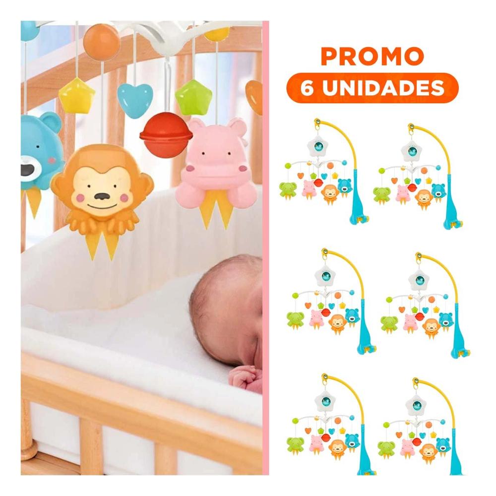 Pack6 Carrusel con Melodias para Cuna de Bebes y Luces Decorativas