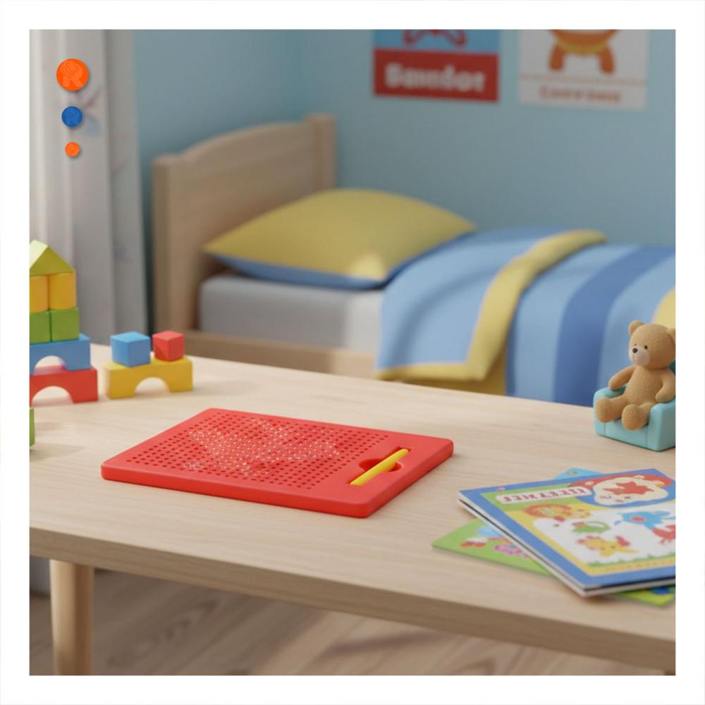 Base Magnetica Roja para Escritorio de Oficina y Organizacion en Hogar