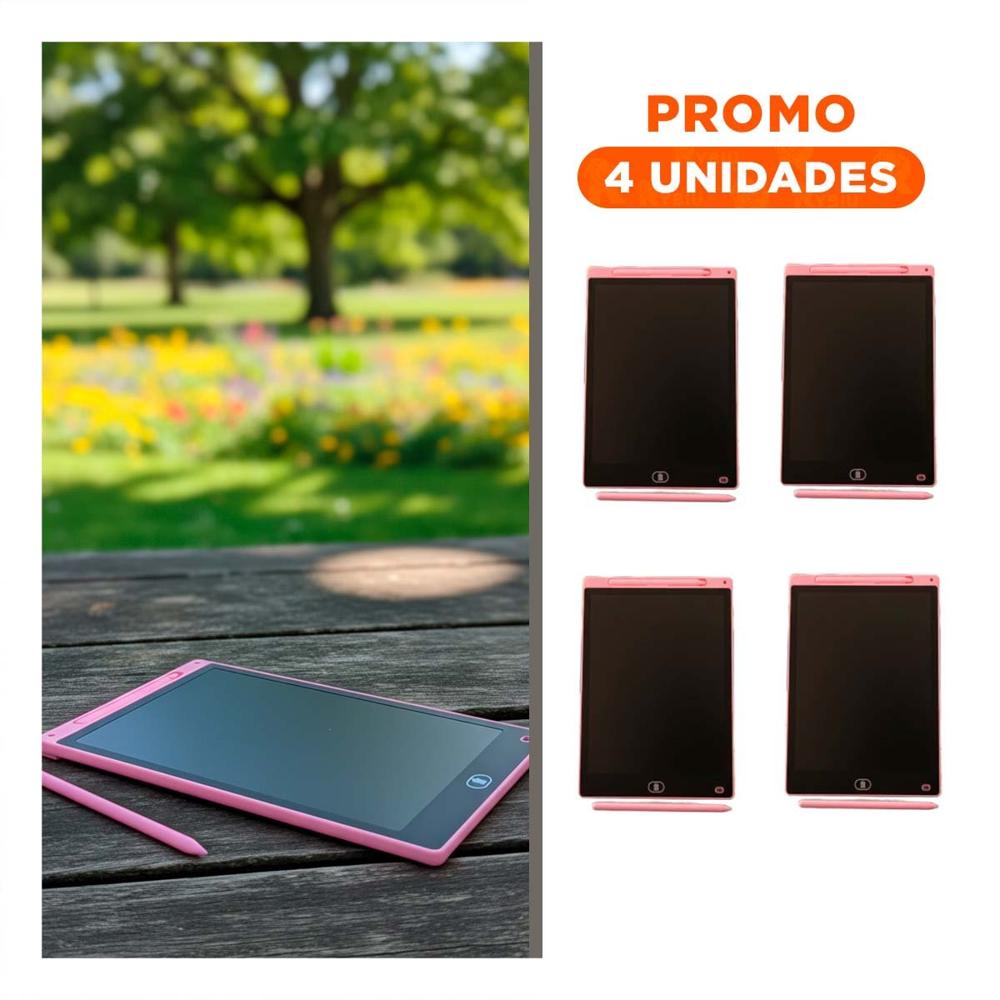 Pack4 Espacio Digital de Dibujo y Escritura 20 Pulgadas Rosado Y+Regalo Sticker