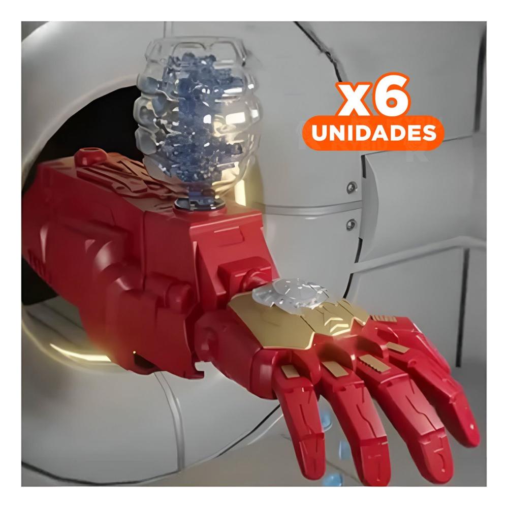 Pack6 Estructura para Juego Superheroe Hidrogel Color Guinda Y+Papel Regalo