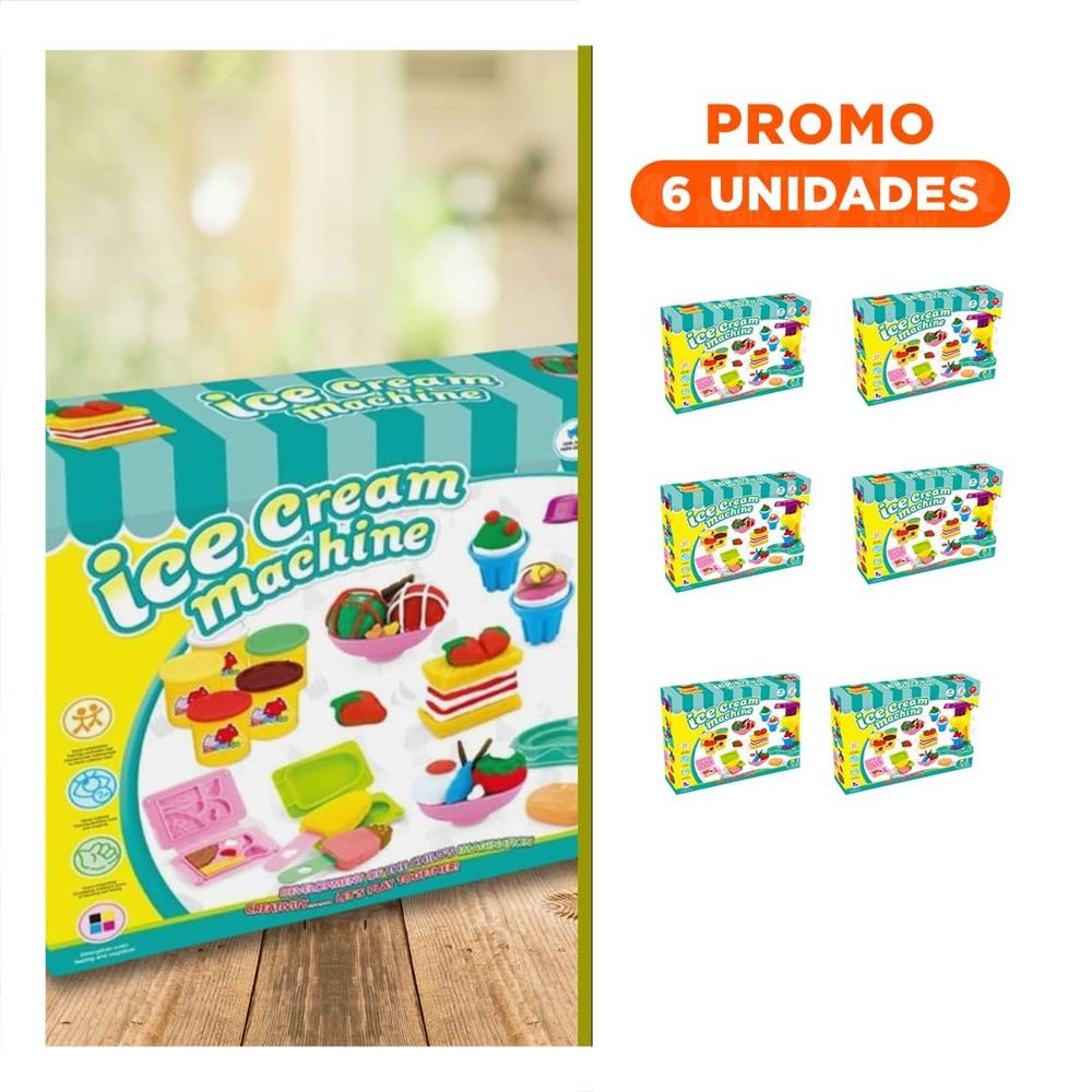Pack6 Formato Creativo con Maquina de Helado Multicolor para el Hogar