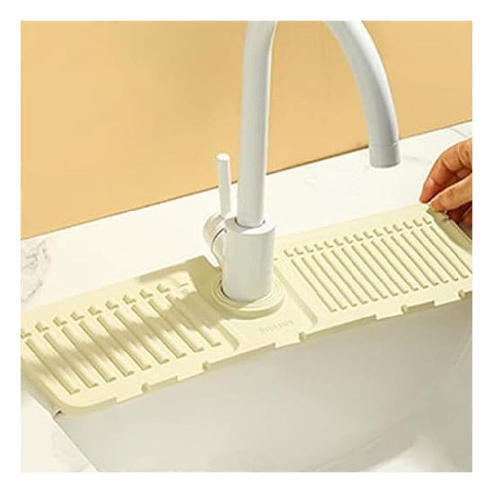 Alfombra de Drenaje de Silicona con Rayas Beige para el Hogar Y+Papel Regalo