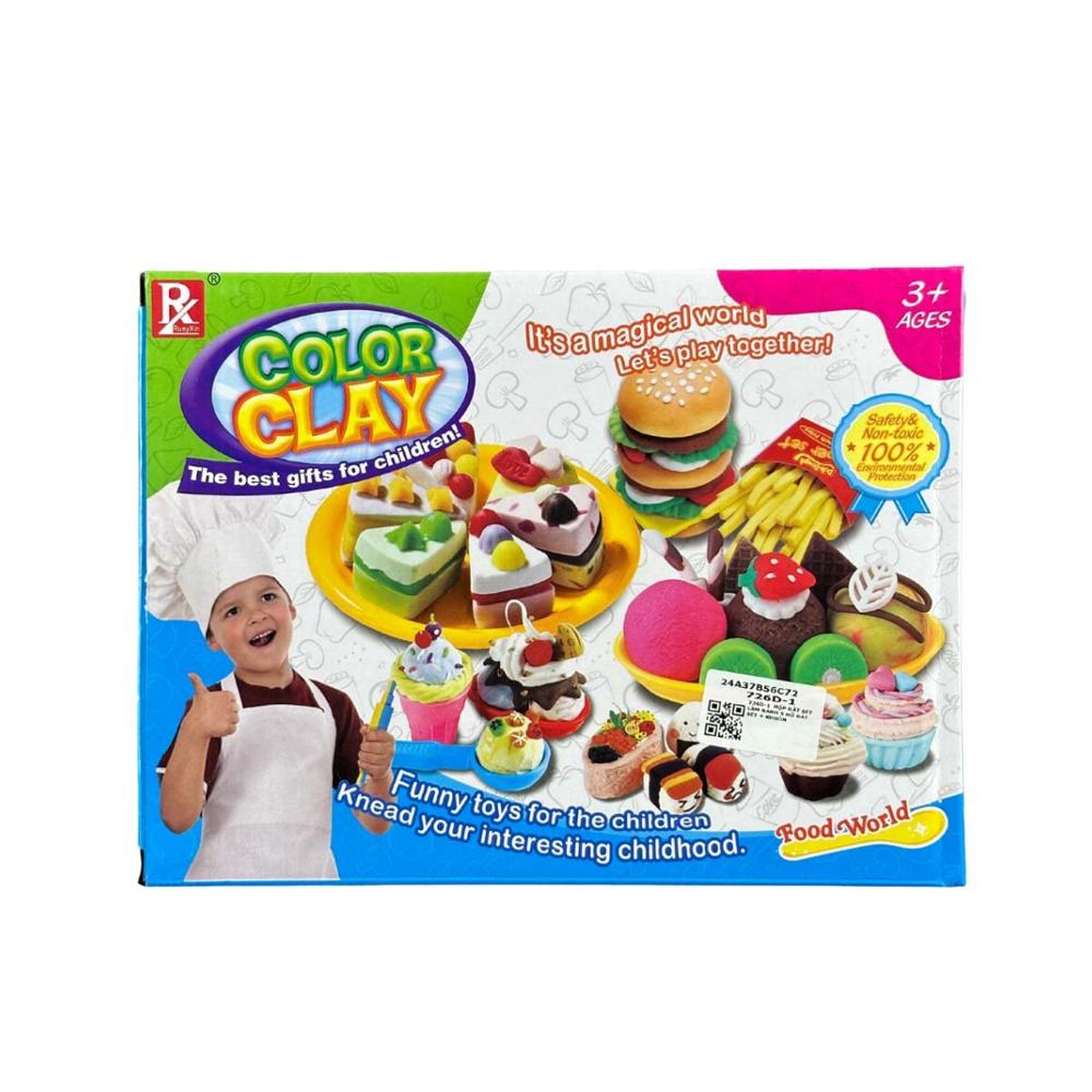 Bandeja de Dulces con Plastilina Multicolor para Crear Comida Infantil Y+Papel Regalo
