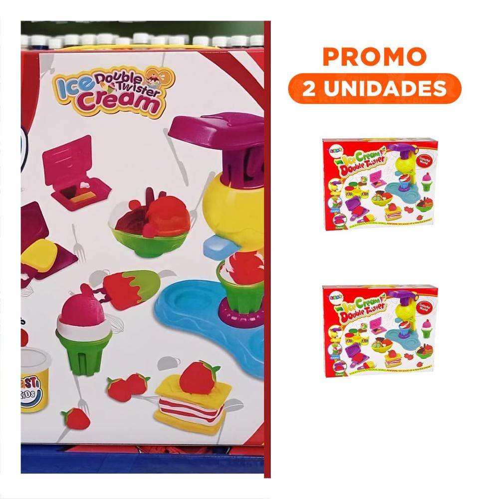 Pack2 Opcion Ludica con Maquina de Helado Multicolor para Infantes