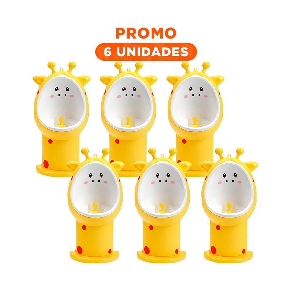 Pack6 Orinal de Firaja para Ninos con Diseño Colorido y Base Segura Amarillo