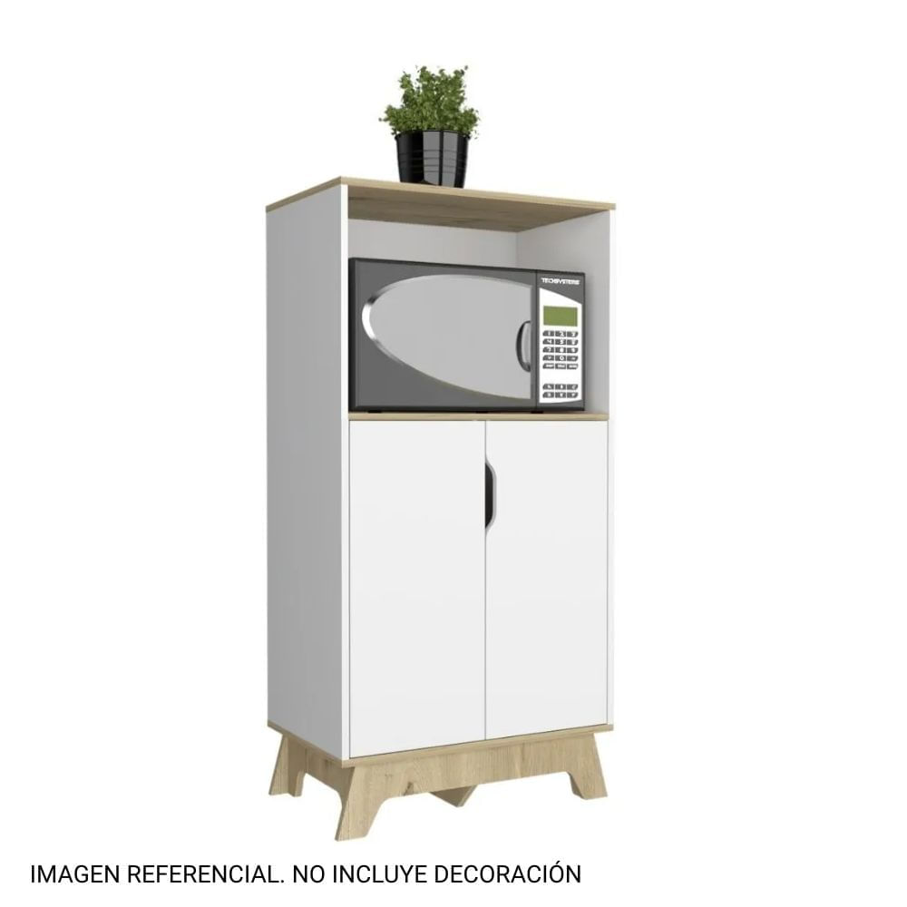 Mueble Microondas Bi-color 2 puertas Blanco/Duna Tuhome Mueble Microondas Bi-color 2 puertas Blanco/Duna Tuhome
