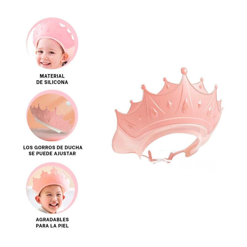 de Aseo Infantil Ajustable Tipo Gorro Rosado Y+Ligas Regalo