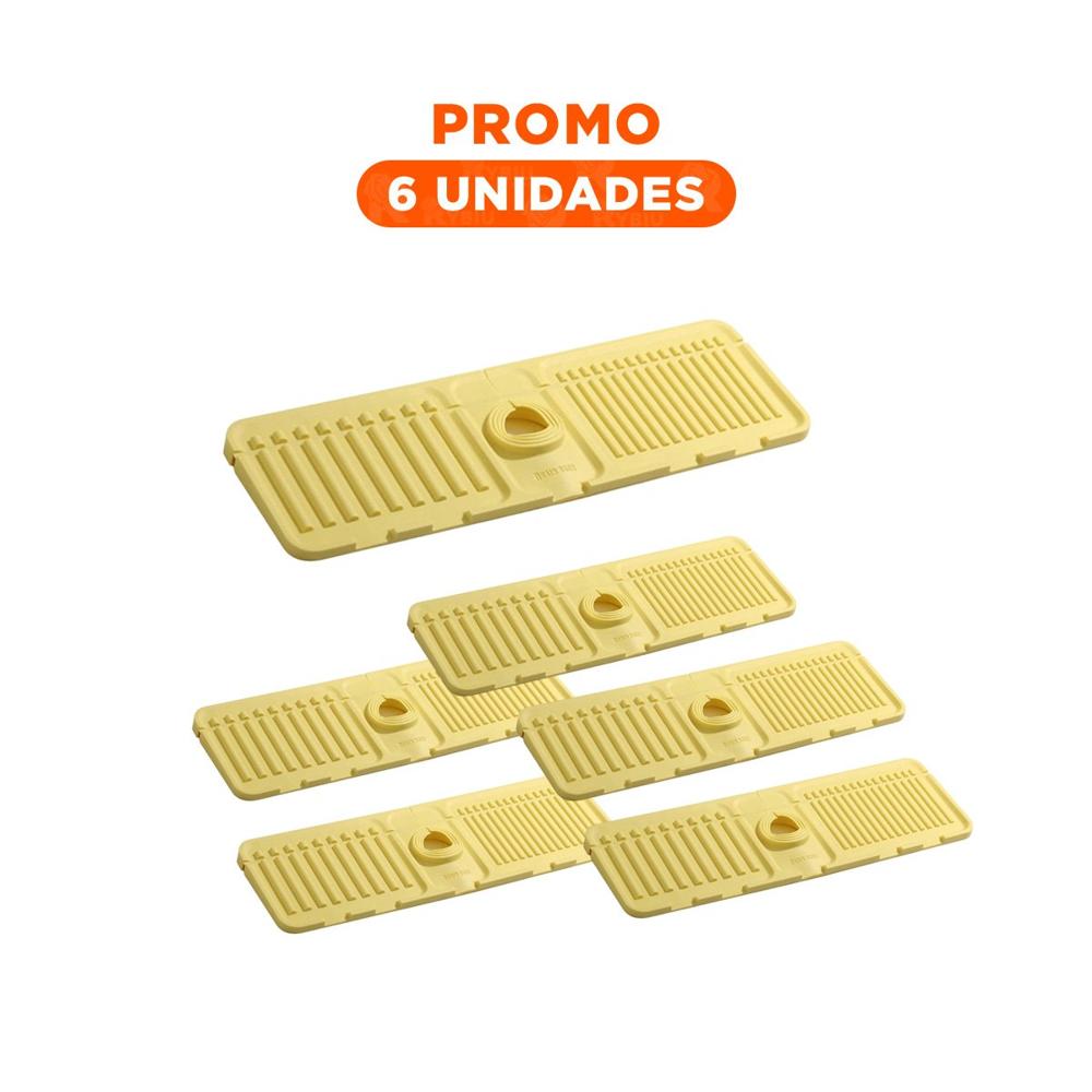 Pack6 Soporte de Drenaje para Lavadero de Silicona con Rayas para Uso Diario