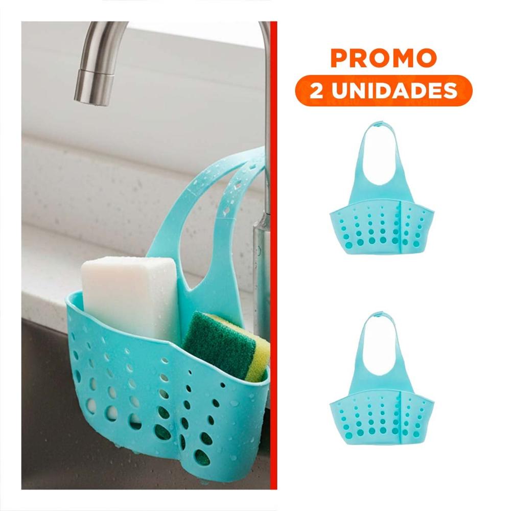 Pack2 Bandeja Colgante Decorativa Celeste para Mantener Todo Ordenado 19x15cm