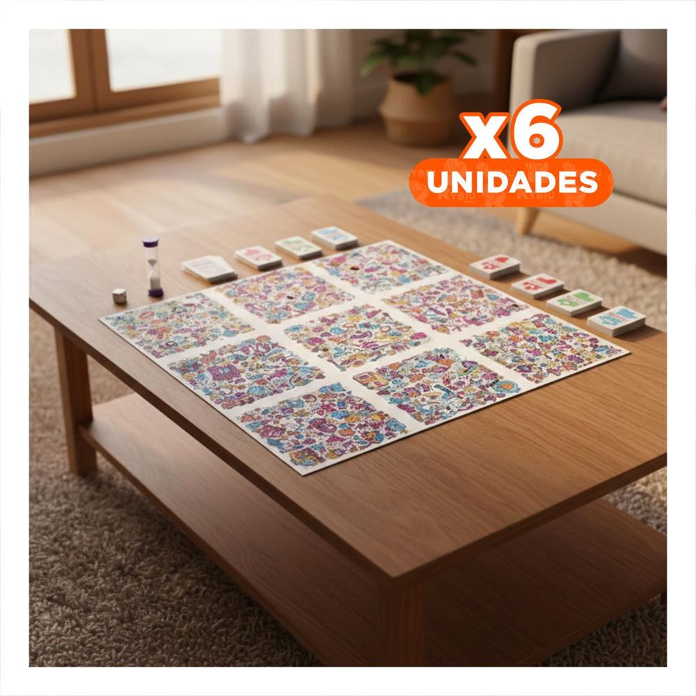 Pack6 Diversion Multicolor de Mesa para Juegos en Familia en el Hogar Y+Regalo Sticker