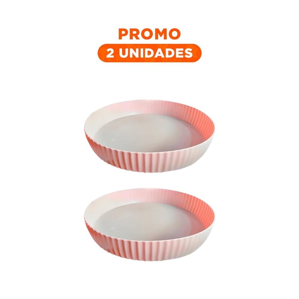 Pack2 Soportador Para Especias Plastico 30.5x6x30.5cm Diseno Funcional Rosado