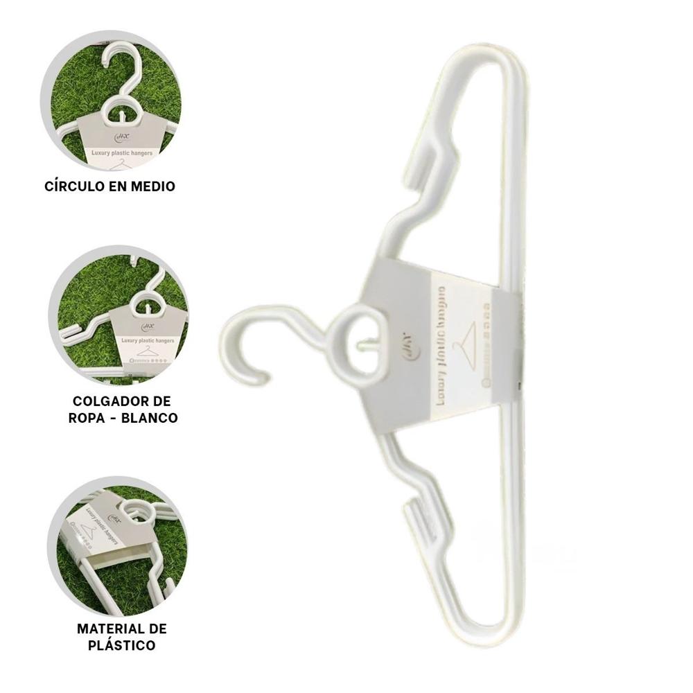 Soporte Blanco de Plastico con Circulo Decorativo de 4 Piezas Y+Ligas Regalo