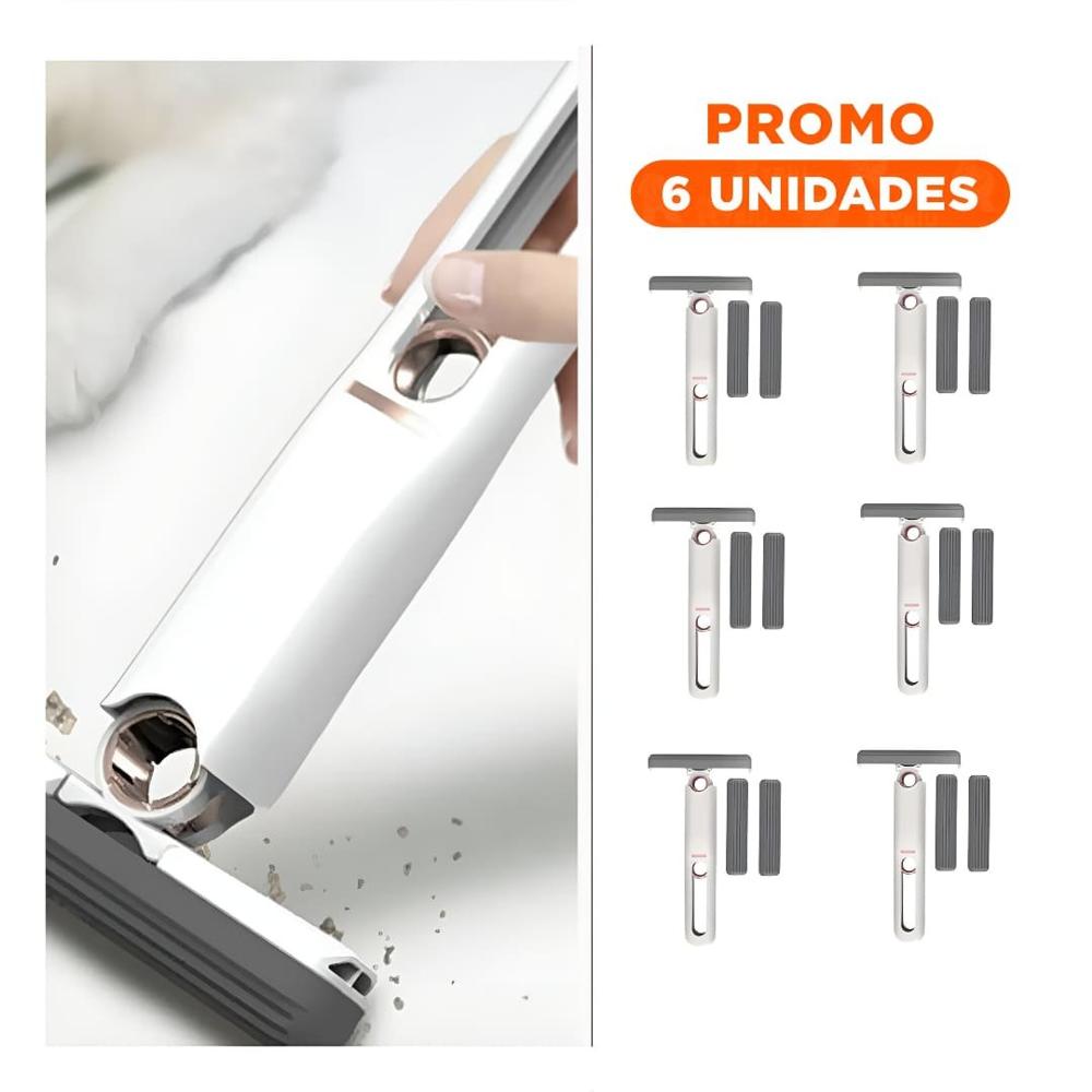 Pack6 Dispositivo Portatil con 3 Cabezales de Algodon Limpieza Hogar Blanco