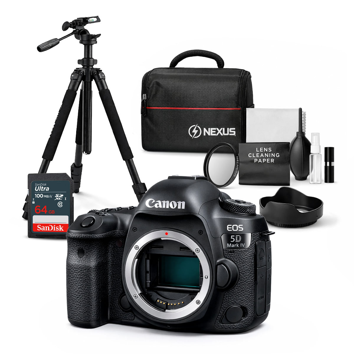 Cámara Canon EOS 5D Mark IV Cuerpo Solo y Kit Ultimate de Accesorios N
