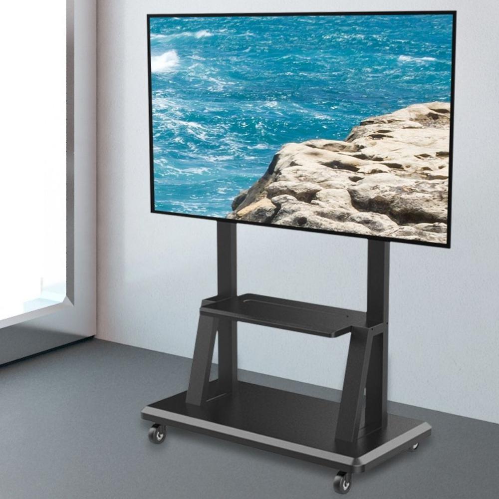 SOPORTE PEDESTAL MÓVIL PARA TV Y PANTALLAS INTERACTIVAS DE 55 A 120 PULGADAS KOREANO