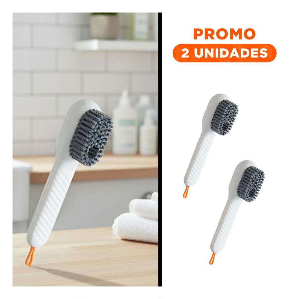 Pack2 Escobilla Dispensadora Multifuncional Compacta para Espacios de Cocina Blanco