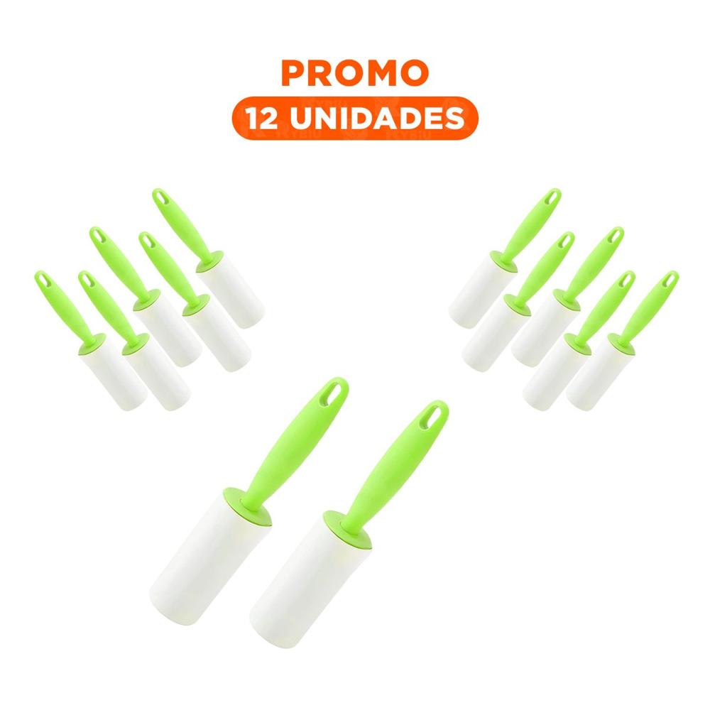Pack12 Rodillo Removedor de Pelusa para Uso Diario en Ropa Verde Extra Nuevo Y+Regalo Sticker