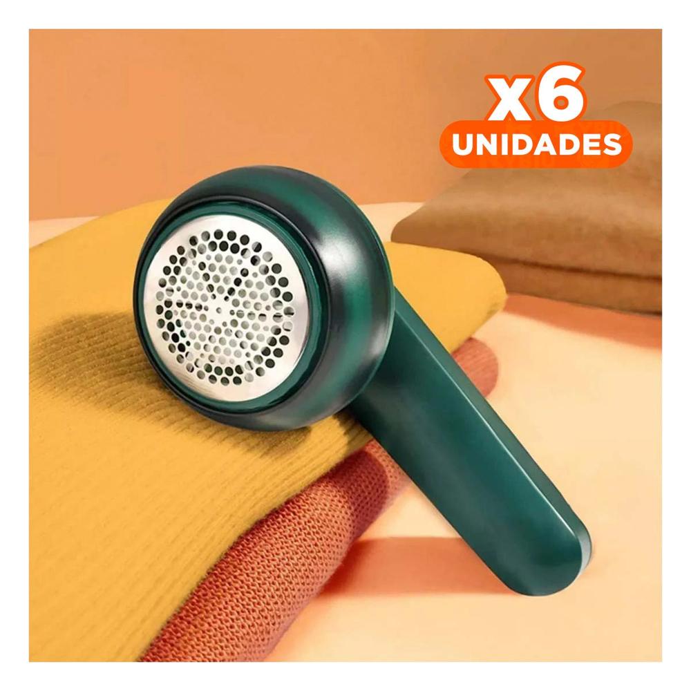 Pack6 Artefacto Quitapelusas Moderno para Prendas Verde Hogar Plus Y+Regalo Sticker