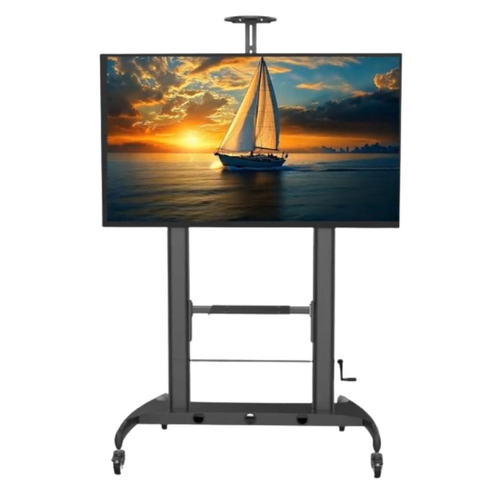 RACK PEDESTAL DE PISO PARA TV Y PANTALLAS 55 A 120 PULGADAS CON ALTURA REGULABLE SPK-0003