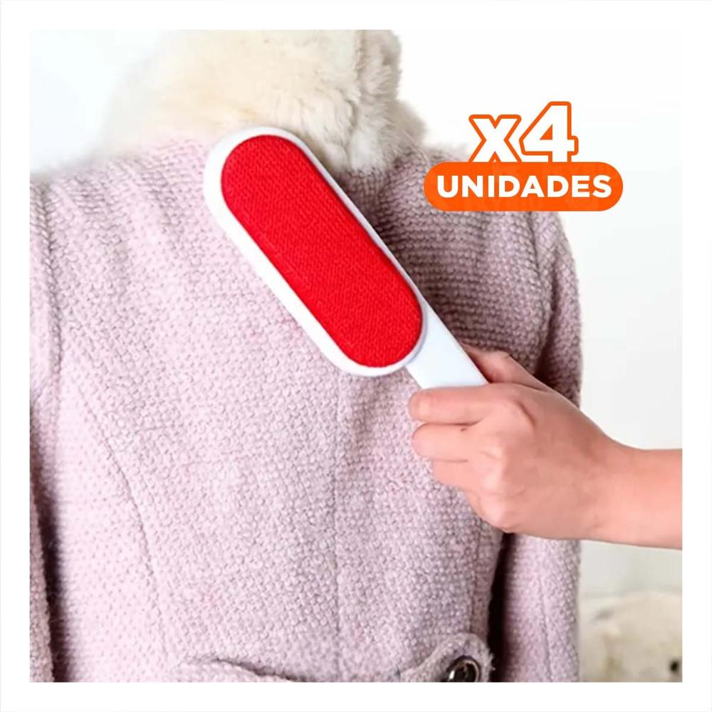 Pack4 Desprende de Pelusa Rojo y Blanco para Hogar y Tapiceria 21,5x5,5cm Y+Papel Regalo