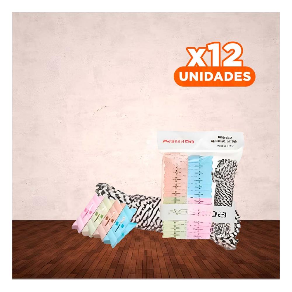 Pack12 Gancho de Dormitorio y Cuerda Multicolor para Guardar Todo Y+Papel Regalo