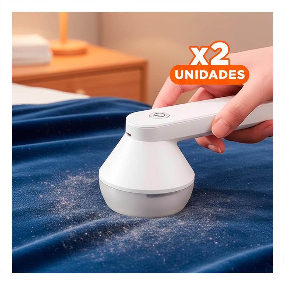 Pack2 Rasurador Pelusas Blanco Electrico Para Ropa Y Tapiceria Facil Uso Y+Regalo Sticker