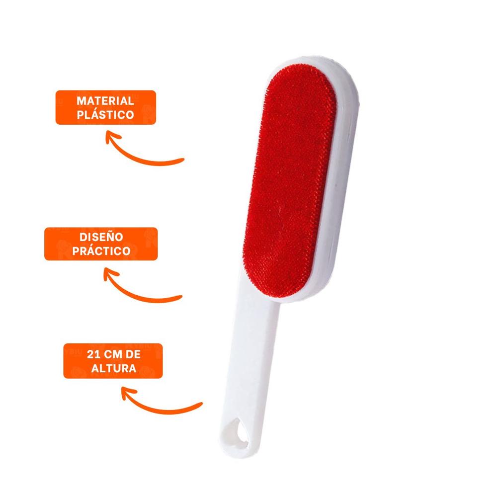 Limpia Ropa Rojo y Blanco Retira Pelusa de Sofas y Muebles 21,5x5,5cm Y+Ligas Regalo