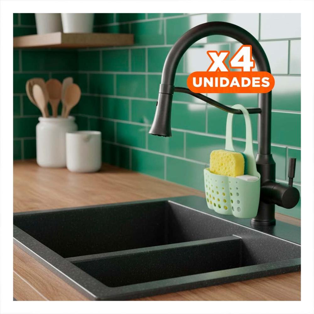 Pack4 Cajon Colgante Verde para Mantener Orden en Cocina y Bano 19x15cm