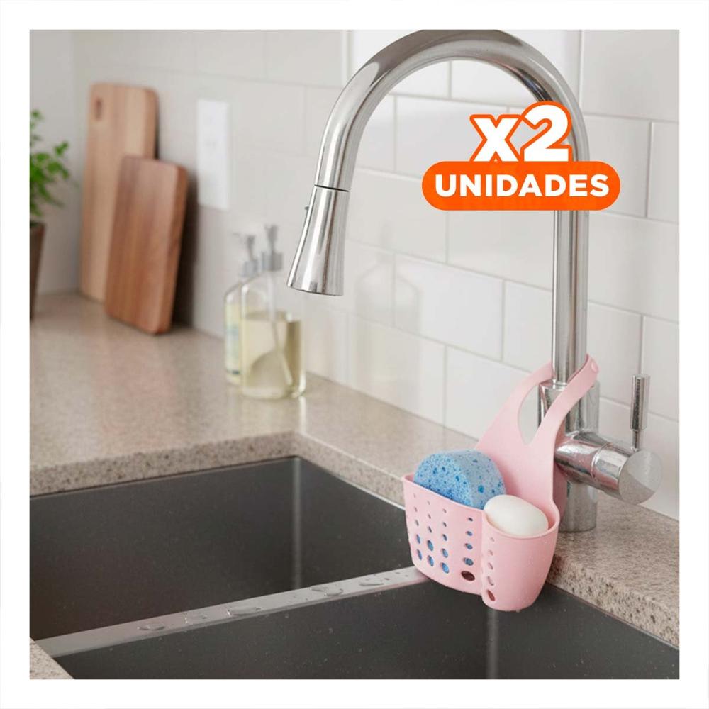 Pack2 Cajon Colgante Rosado Practica Organizacion para el Bano 19x15cm Y+Regalo Sticker