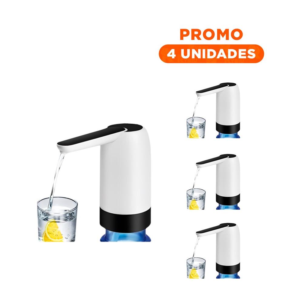 Pack4 Unidad de Agua Electrico Recargable Blanco Para Oficina y Cocina Y+Regalo Sticker