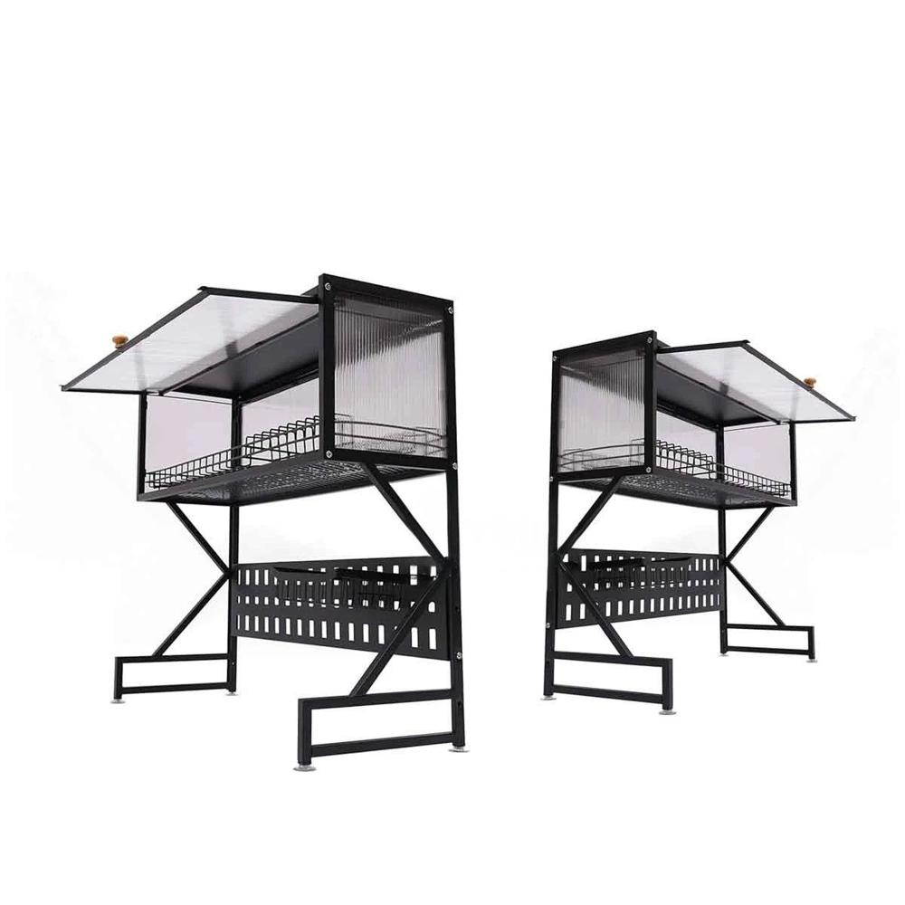 Mueble Negro para Lavadero de Cocina con Mueble Superior Y+Papel Regalo