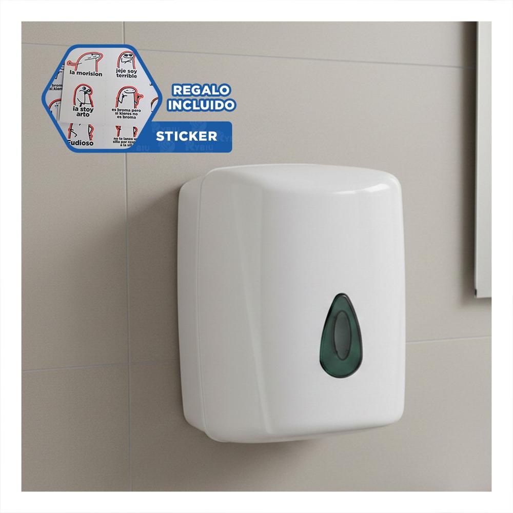 Dispensador Blanco Papel Toalla en Rollo Vertical para Cocina Y+Regalo Sticker