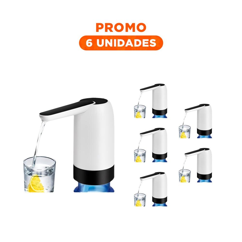 Pack6 Kit de Agua Electrico Recargable Blanco Para Botellon en Casa