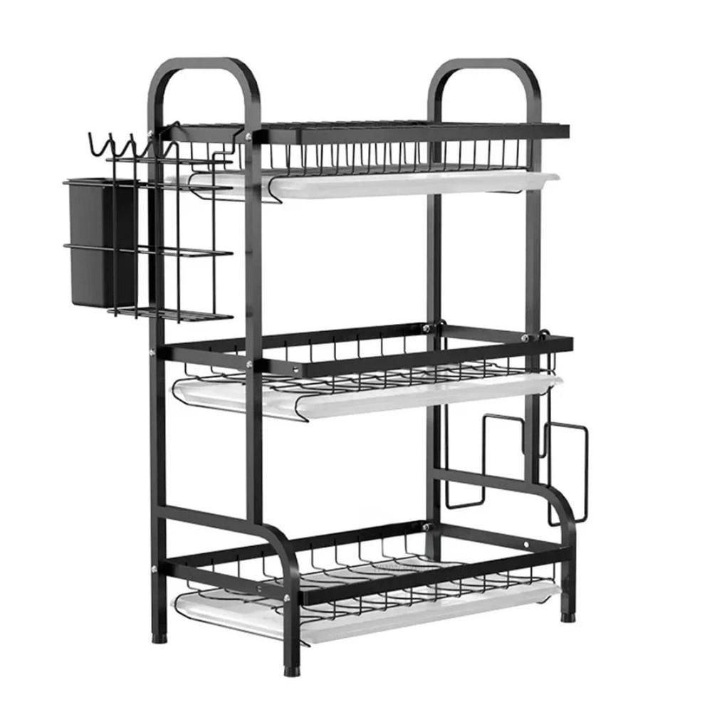 Soporte Negro de Cocina con Area para Utensilios y Tabla Y+Papel Regalo