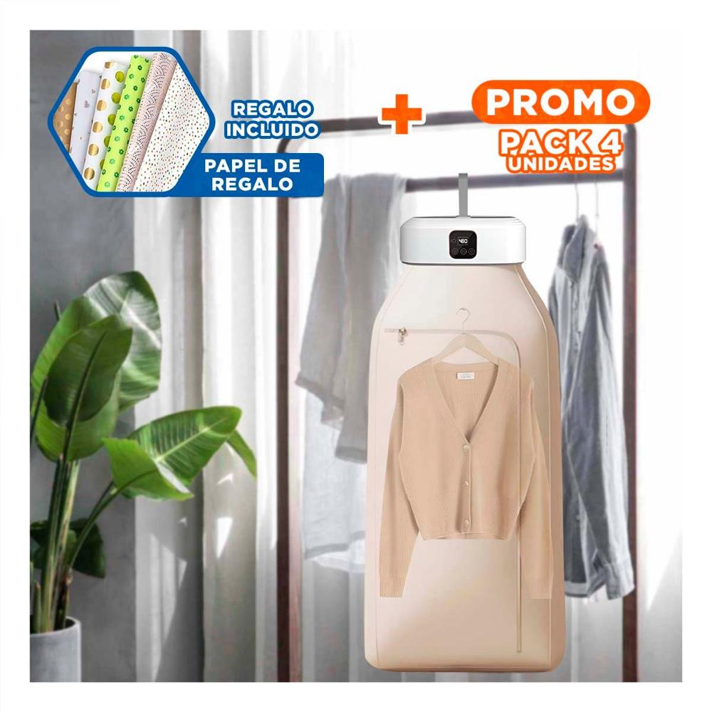 Pack4 Solucion Colgante para Secar Ropa en Ambientes del Hogar Y+Papel Regalo