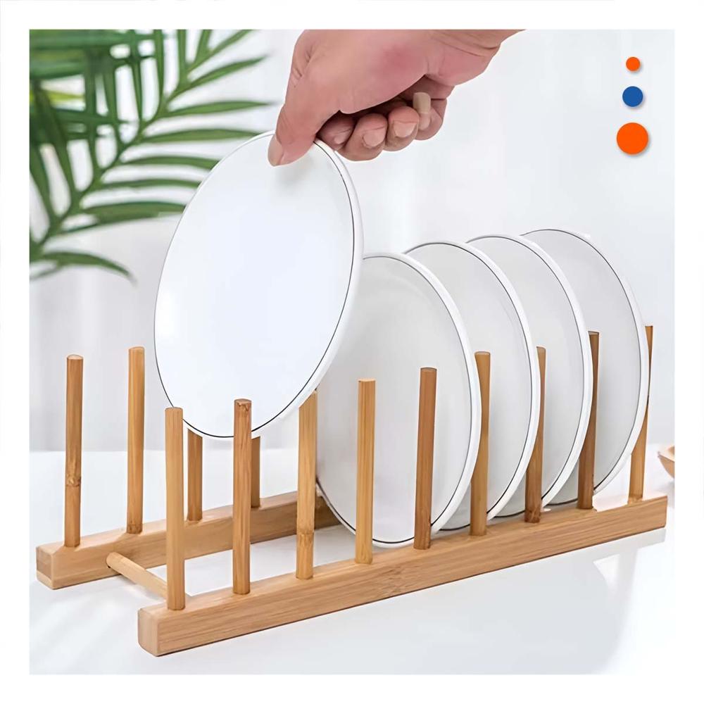 Caja Organizadora de Bambu con Ocho Divisiones para Clasificacion Funcional Color Madera