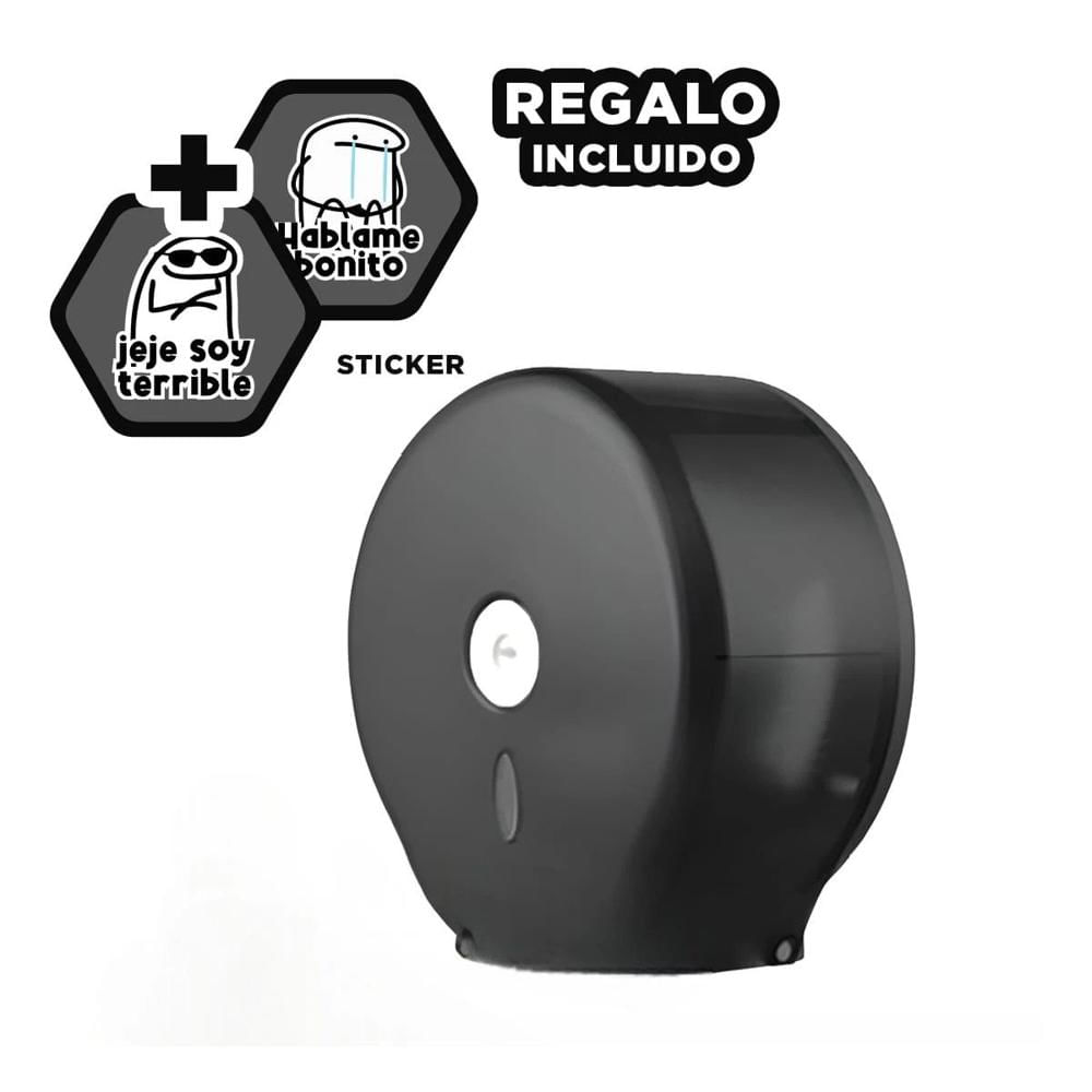 Soporte para Papel Higienico Jumbo Negro Versatil y Comodo y Ligero Gota Y+Regalo Sticker
