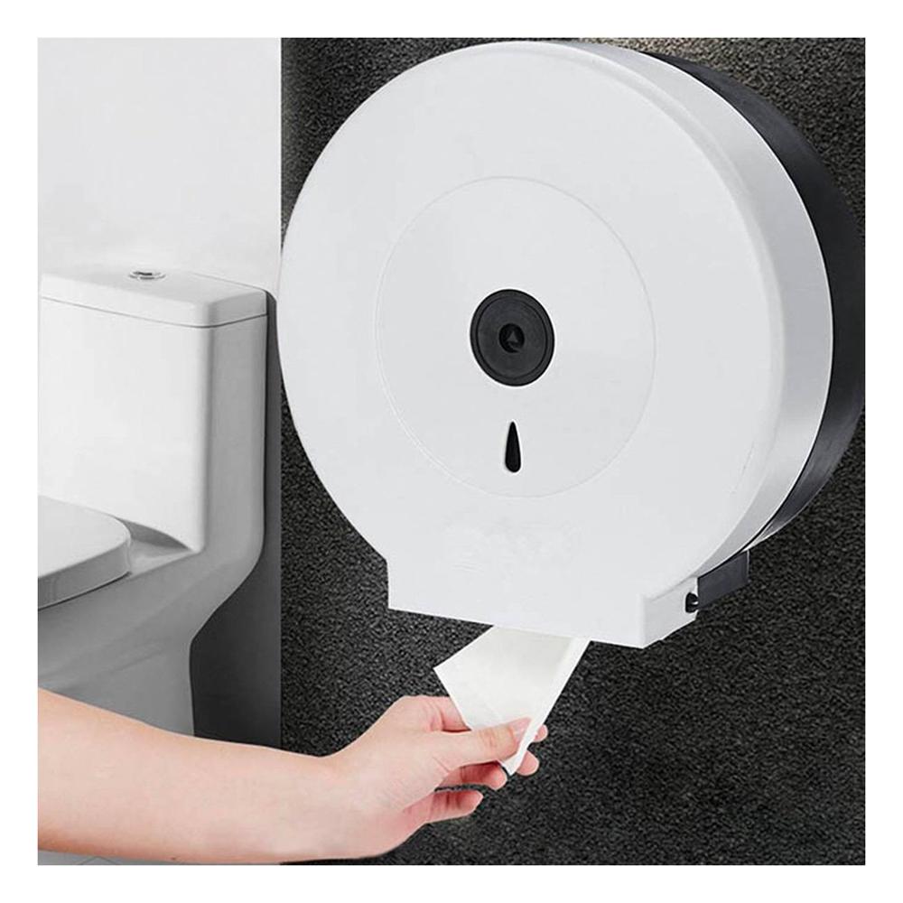 Uso de papel higienico jumbo en blanco y negro para espacios compartidos